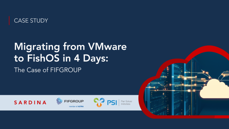 Discover how Sardina Systems helped PT Federal International Finance (FIFGROUP) smoothly transition from a VMware cluster to an OpenStack-based FishOS cloud infrastructure, boosting performance, reliability, and cost efficiency.