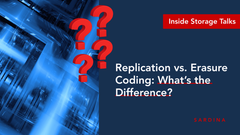 about storage with erasure code vs. replication
