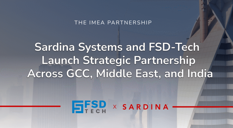 Sardina Systems is introducing a new partnership with FSD-Tech, a Dubai-based system integrator and technology consulting company with strong operations across the Gulf Cooperation Council (GCC) countries, wider Middle East, and India, supported by an engineering hub in Bengaluru.
